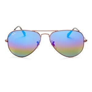 Ray Ban Classic Mirrored Aviator Sunglasses